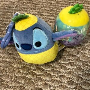 Squishmallows 4" Clip-On Disney Stitch Pineapple & Collectible Surprise Figure